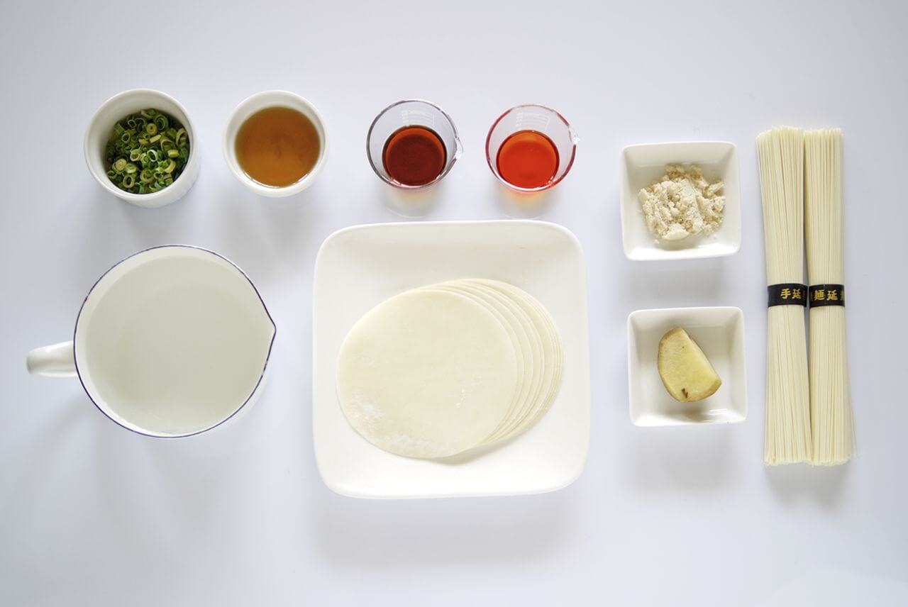 うま辛ワンタンとろみそうめんの材料