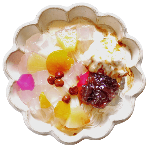 あんみつ風そうめんスイーツ