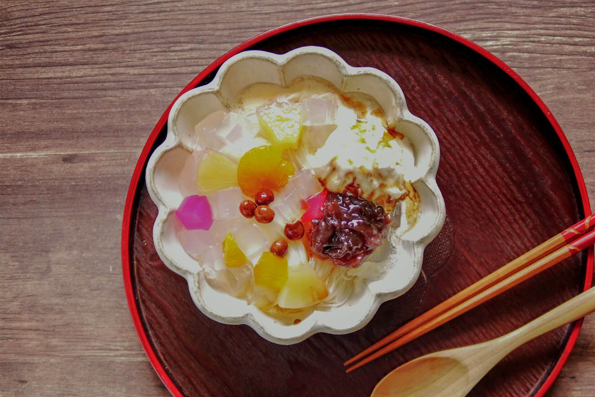 あんみつ風そうめんスイーツ