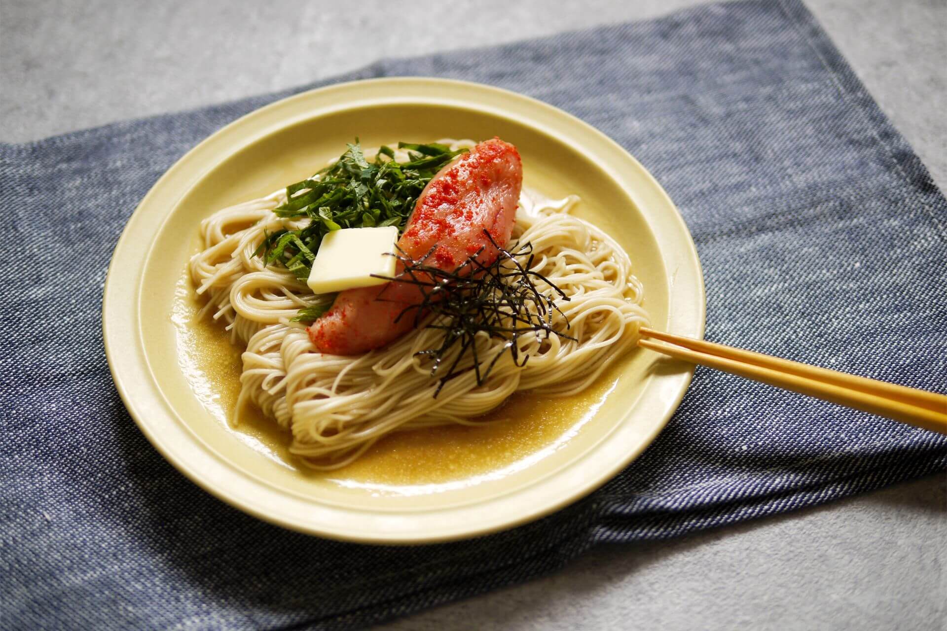 焦がしバタぽん明太